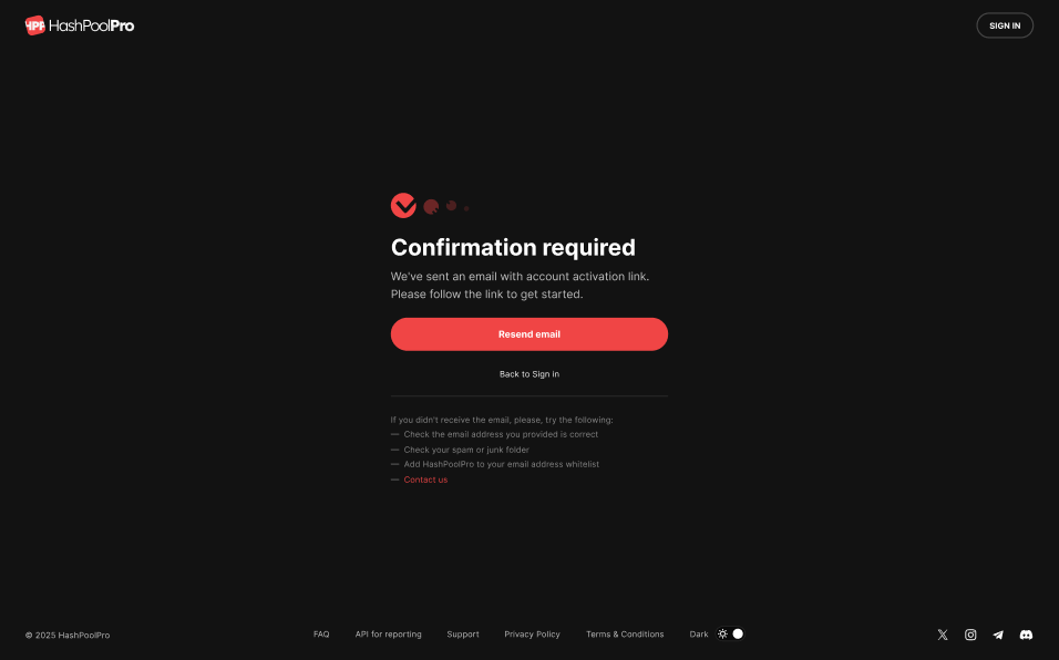 Email verification